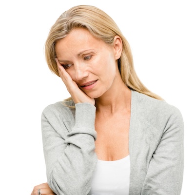 woman with tooth pain